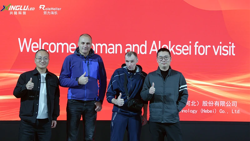Xinglu Tech welcomes global clients to visit Roleheller LED Displays